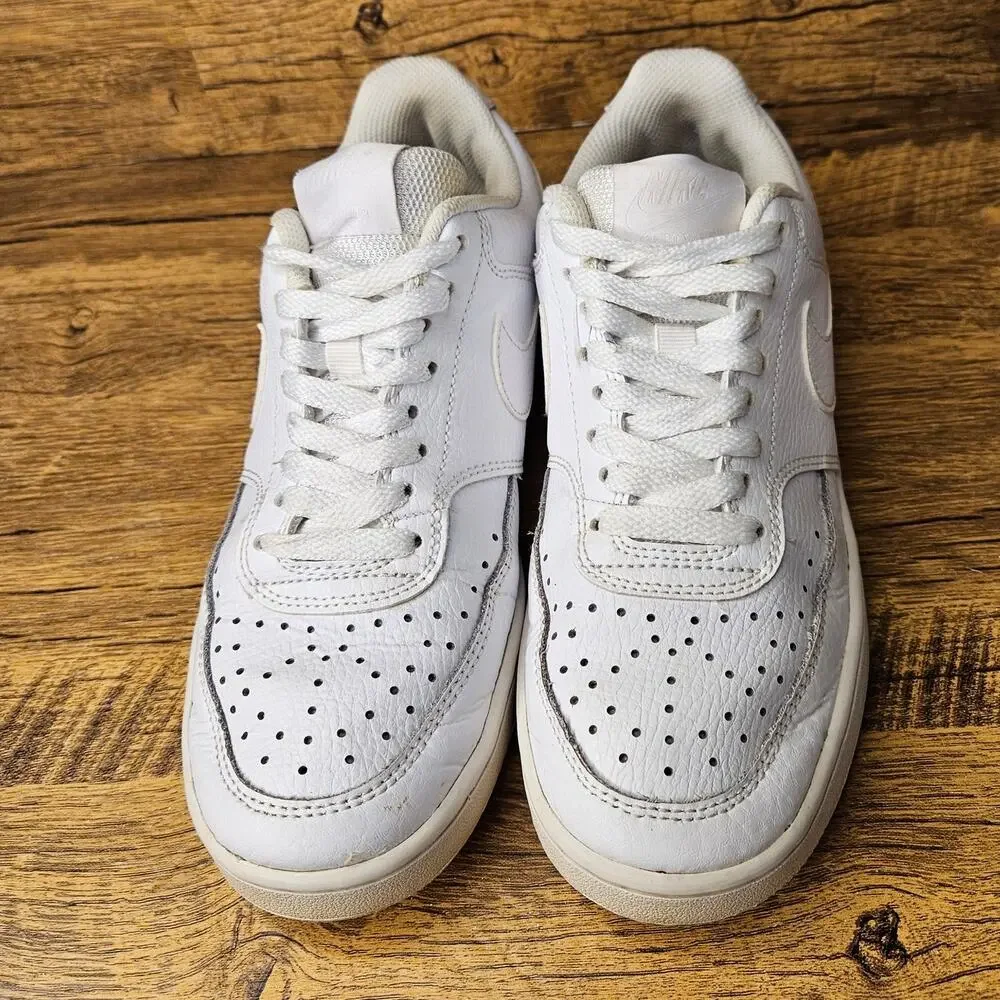Nike Court Vision Low Triple White Sneakers size 6 womens